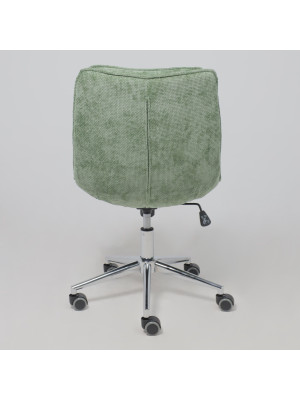Кресло компьютерное AksHome Lola зеленый/хром сзади