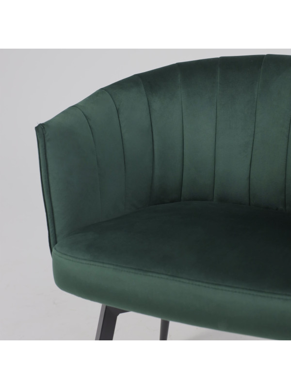 Стул AksHome Melon зеленый/черный вблизи