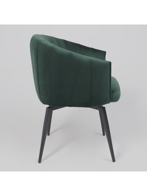 Стул AksHome Melon зеленый/черный сбоку