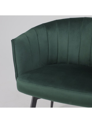 Стул AksHome Melon зеленый/черный вблизи