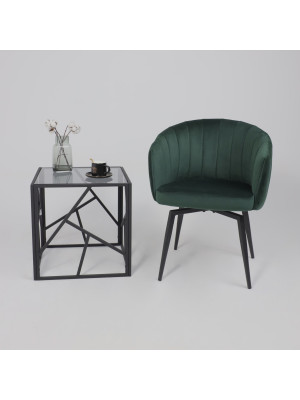 Стул AksHome Melon зеленый/черный в интерьере