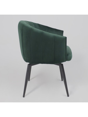 Стул AksHome Melon зеленый/черный сбоку