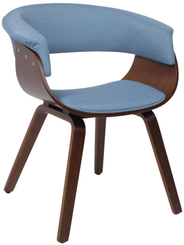 Стул AksHome Mody голубой/орех