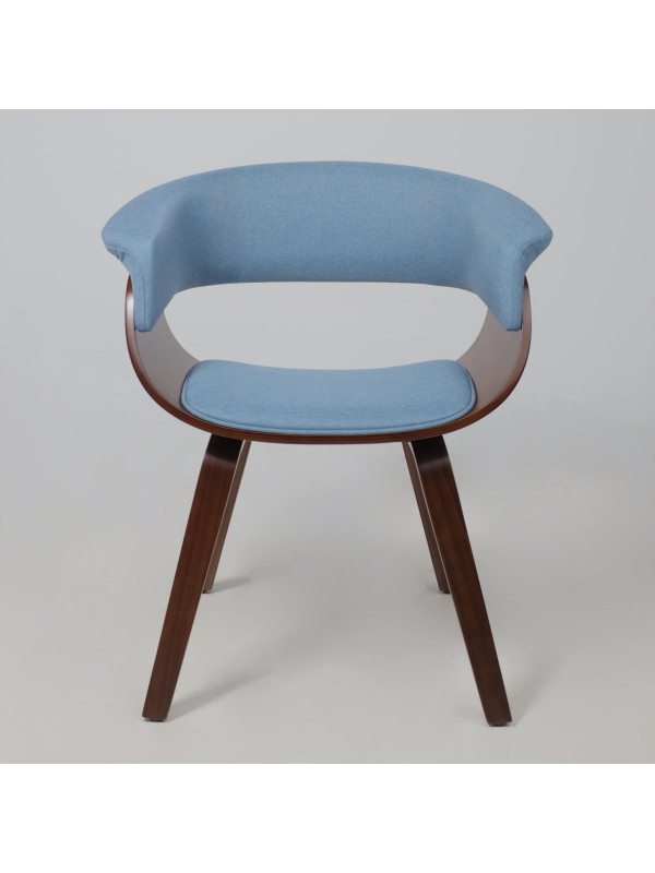 Стул AksHome Mody голубой/орех спереди