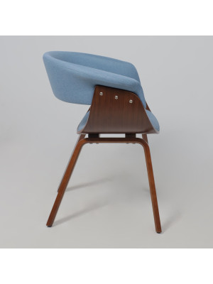 Стул AksHome Mody голубой/орех сбоку