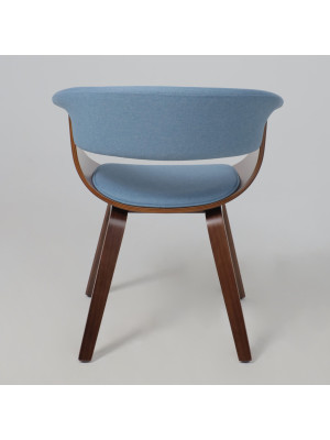 Стул AksHome Mody голубой/орех сзади