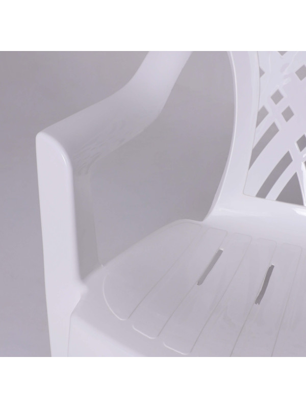 Стул садовый Стандарт Пластик Групп №6 "Престиж-2" белый вблизи