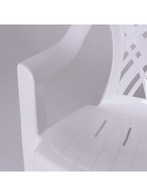 Стул садовый Стандарт Пластик Групп №6 "Престиж-2" белый вблизи