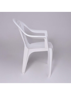 Стул садовый Стандарт Пластик Групп №6 "Престиж-2" белый сбоку