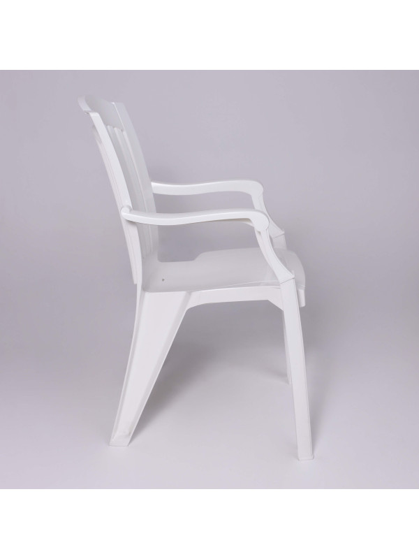 Стул садовый Стандарт Пластик Групп №7 "Премиум-1" белый сбоку