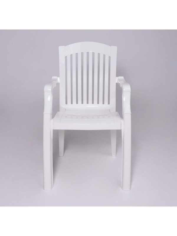Стул садовый Стандарт Пластик Групп №7 "Премиум-1" белый спереди