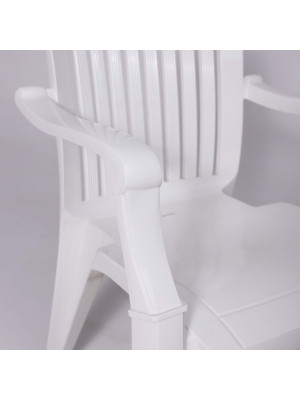 Стул садовый Стандарт Пластик Групп №7 "Премиум-1" белый вблизи