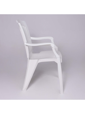 Стул садовый Стандарт Пластик Групп №7 "Премиум-1" белый сбоку