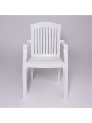 Стул садовый Стандарт Пластик Групп №7 "Премиум-1" белый спереди