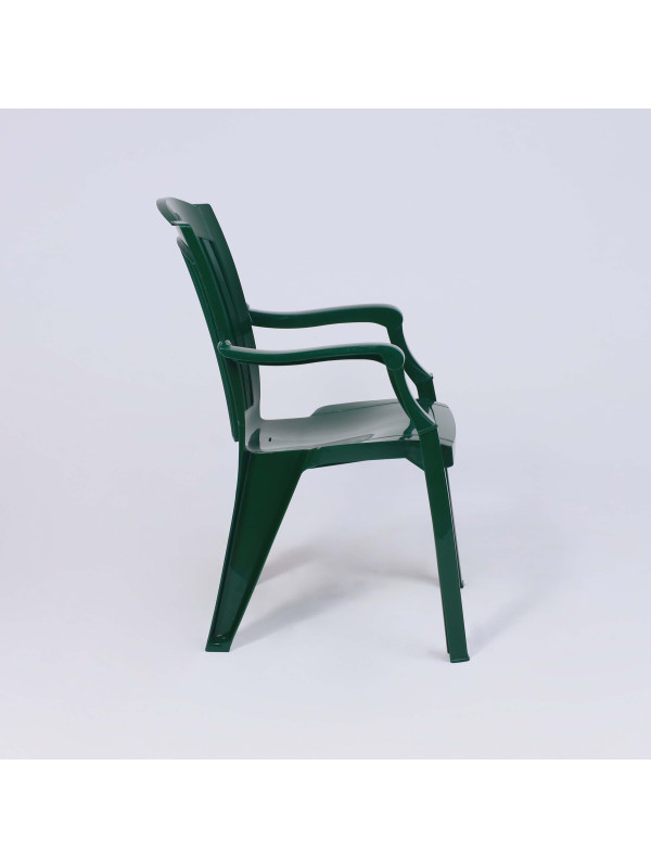Стул садовый Стандарт Пластик Групп №7 "Премиум-1" темно-зеленый сбоку