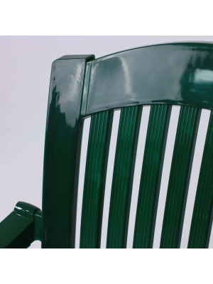 Стул садовый Стандарт Пластик Групп №7 "Премиум-1" темно-зеленый вблизи