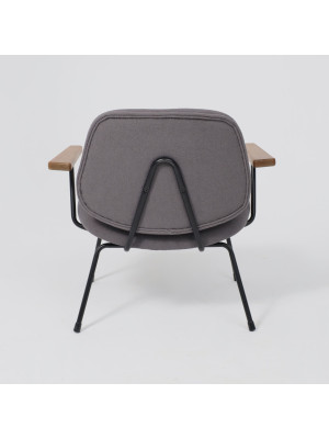 Кресло AksHome Rudo серый/черный сзади