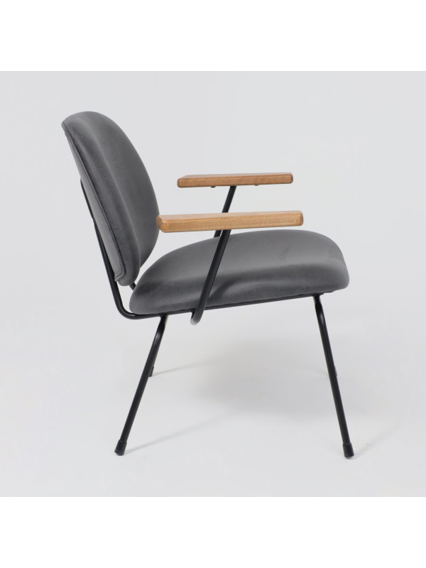 Кресло AksHome Rudo черный сбоку