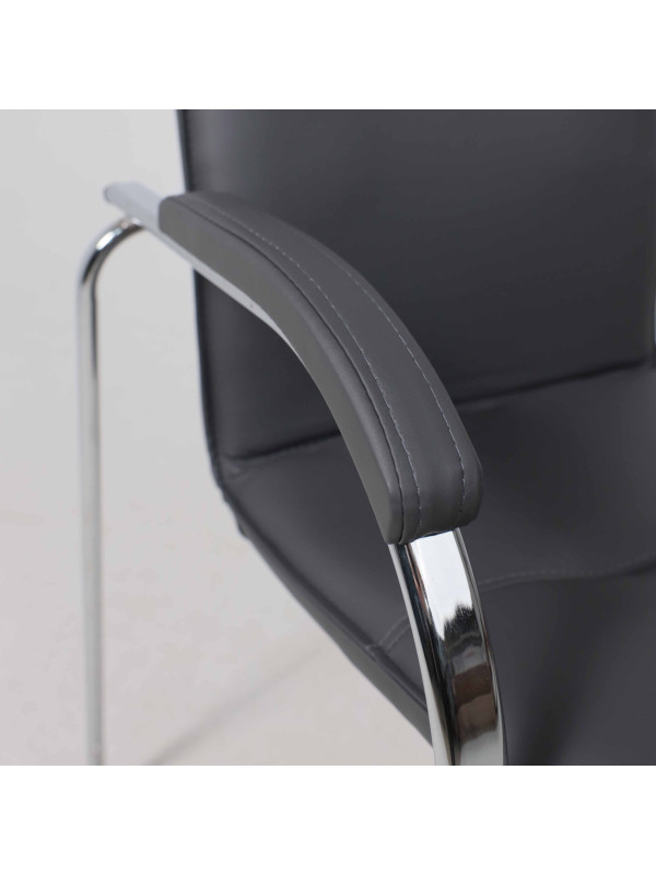 Стул офисный AksHome Samba Aks-1 серый мягкие подлокотники