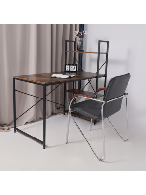 Стул офисный AksHome Samba Aks-1 серый/дерево в интерьере