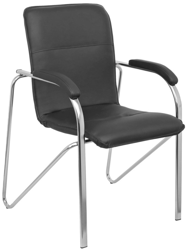 Стул офисный AksHome Samba Aks-1 черный/хром