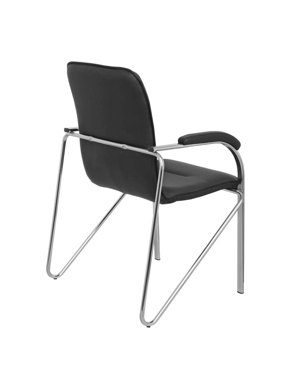 Стул офисный AksHome Samba Aks-1 черный/хром под углом