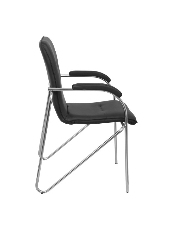 Стул офисный AksHome Samba Aks-1 черный/хром сбоку