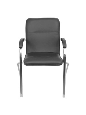 Стул офисный AksHome Samba Aks-1 черный/хром спереди