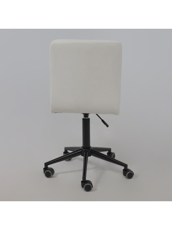 Кресло компьютерное AksHome Sonata молочный/черный  сзади