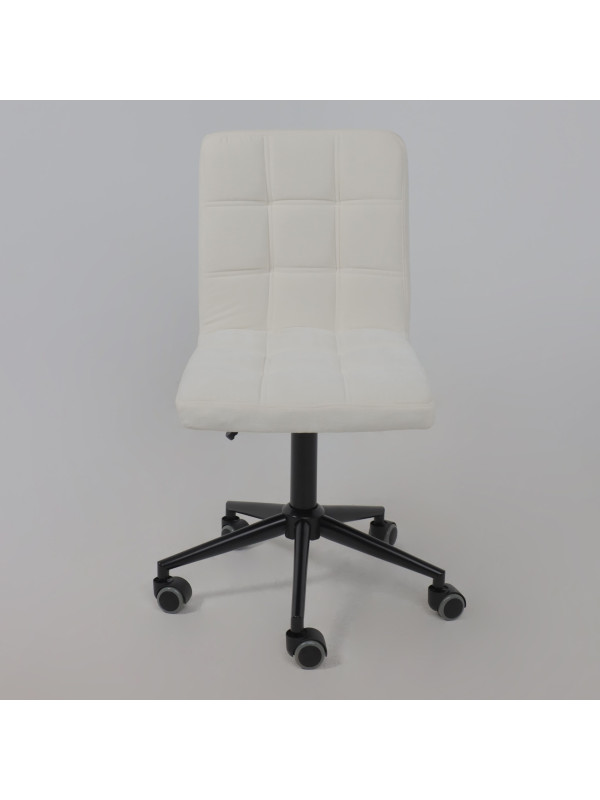 Кресло компьютерное AksHome Sonata молочный/черный  спереди