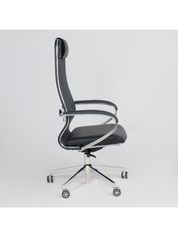 Кресло компьютерное Metta SynchroSit NL-SL1 черный сбоку