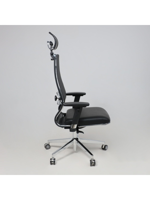 Кресло компьютерное Metta SynchroSit NL-SL3 черный сбоку