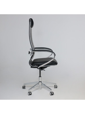 Кресло компьютерное Metta SynchroSit NL-КL1 черный сбоку