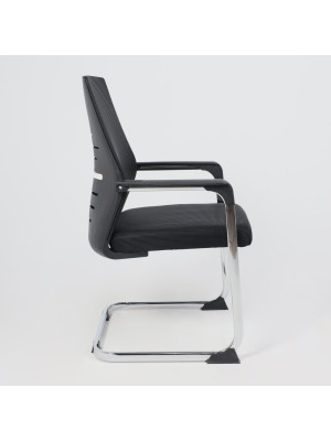 Стул офисный AksHome Tax черный/хром сбоку