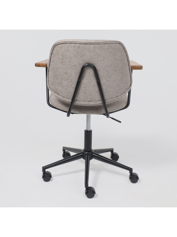 Кресло компьютерное AksHome Trix серый/черный сзади