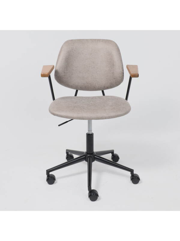 Кресло компьютерное AksHome Trix серый/черный спереди