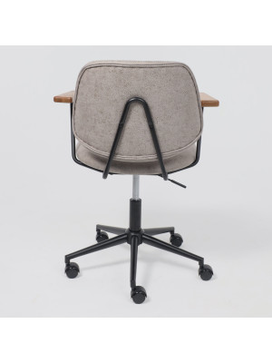 Кресло компьютерное AksHome Trix серый/черный сзади