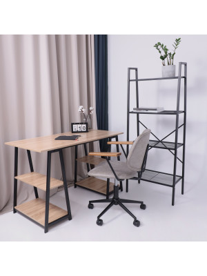 Кресло компьютерное AksHome Trix серый/черный в интерьере