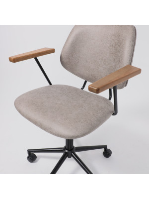 Кресло компьютерное AksHome Trix серый/черный сверху