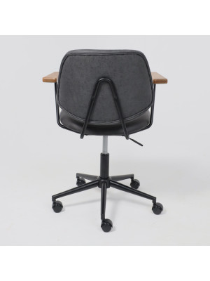 Кресло компьютерное AksHome Trix черный сзади