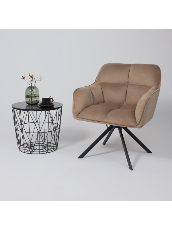 Кресло AksHome Virginia капучино/черный в интерьере