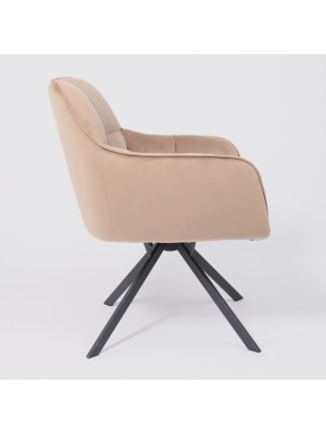 Кресло AksHome Virginia капучино/черный сбоку