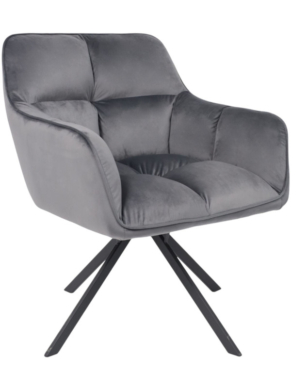 Кресло AksHome Virginia серый/черный