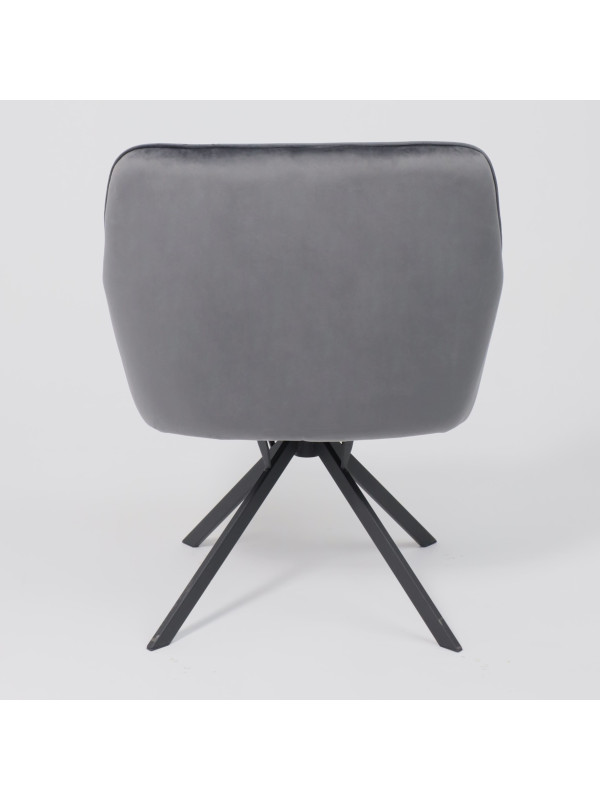 Кресло AksHome Virginia серый/черный сзади