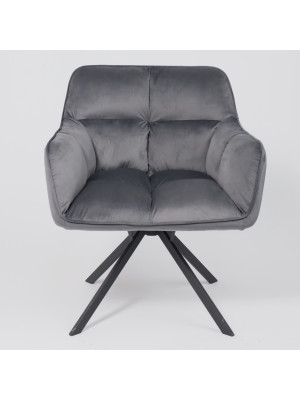 Кресло AksHome Virginia серый/черный спереди