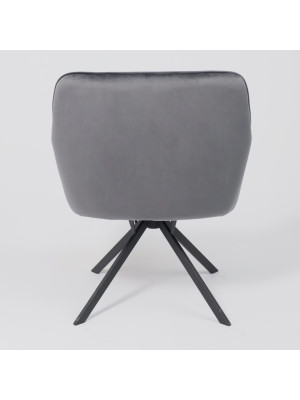 Кресло AksHome Virginia серый/черный сзади