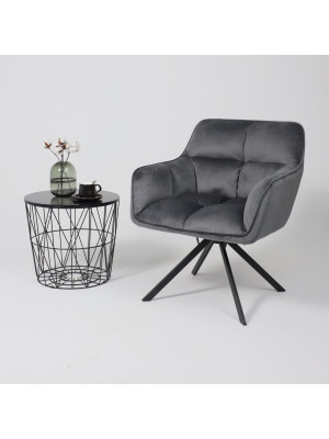 Кресло AksHome Virginia серый/черный в интерьере