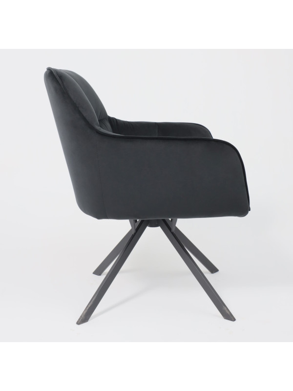 Кресло AksHome Virginia черный сбоку