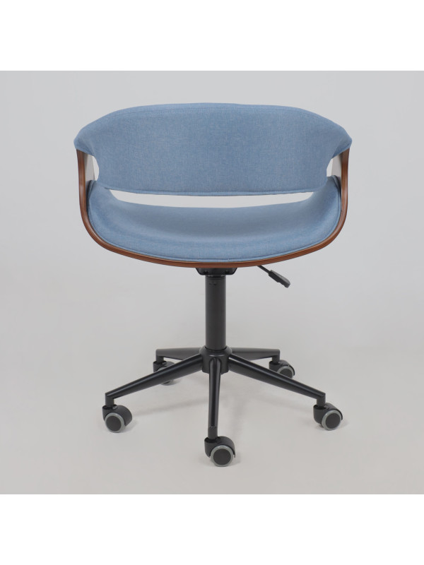 Кресло компьютерное AksHome Angara голубой/черный сзади