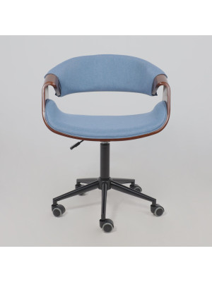 Кресло компьютерное AksHome Angara голубой/черный спереди